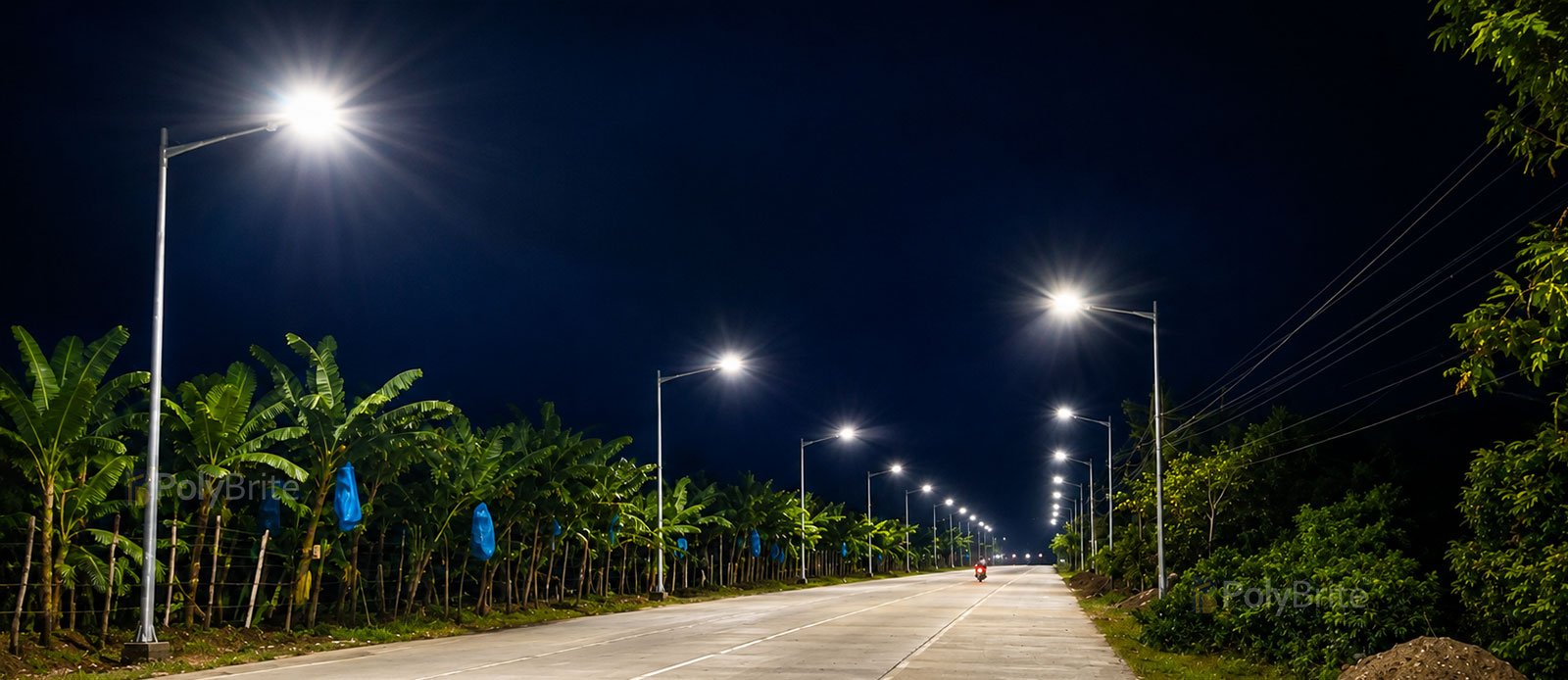 Solar street lighting project by PolyBrite Solar