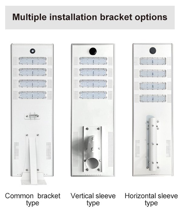 solar street lights different bracket options